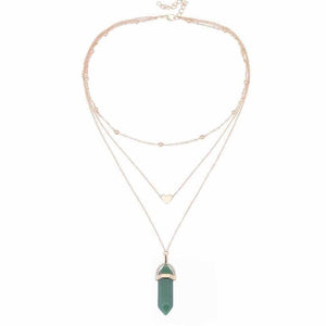 Opal Pink Stone Necklace
