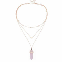 Load image into Gallery viewer, Opal Pink Stone Necklace