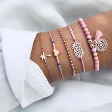 Load image into Gallery viewer, 5Pcs/ Pink Chain Bracelet