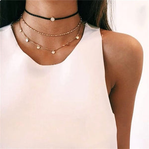 Gold Star Rod Necklace