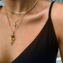 Load image into Gallery viewer, Gold Star Rod Necklace
