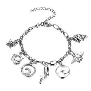Wave Dolphin Anklet
