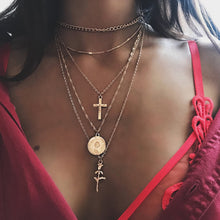 Load image into Gallery viewer, Gold Cross Necklace