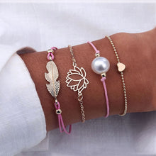 Load image into Gallery viewer, 5Pcs / Pink Heart Bracelet