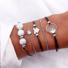 Load image into Gallery viewer, 5Pcs/ Black Shell Bracelet