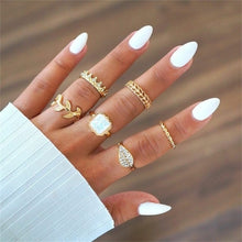 Load image into Gallery viewer, 13 Pcs/  Flower Leaves Ring